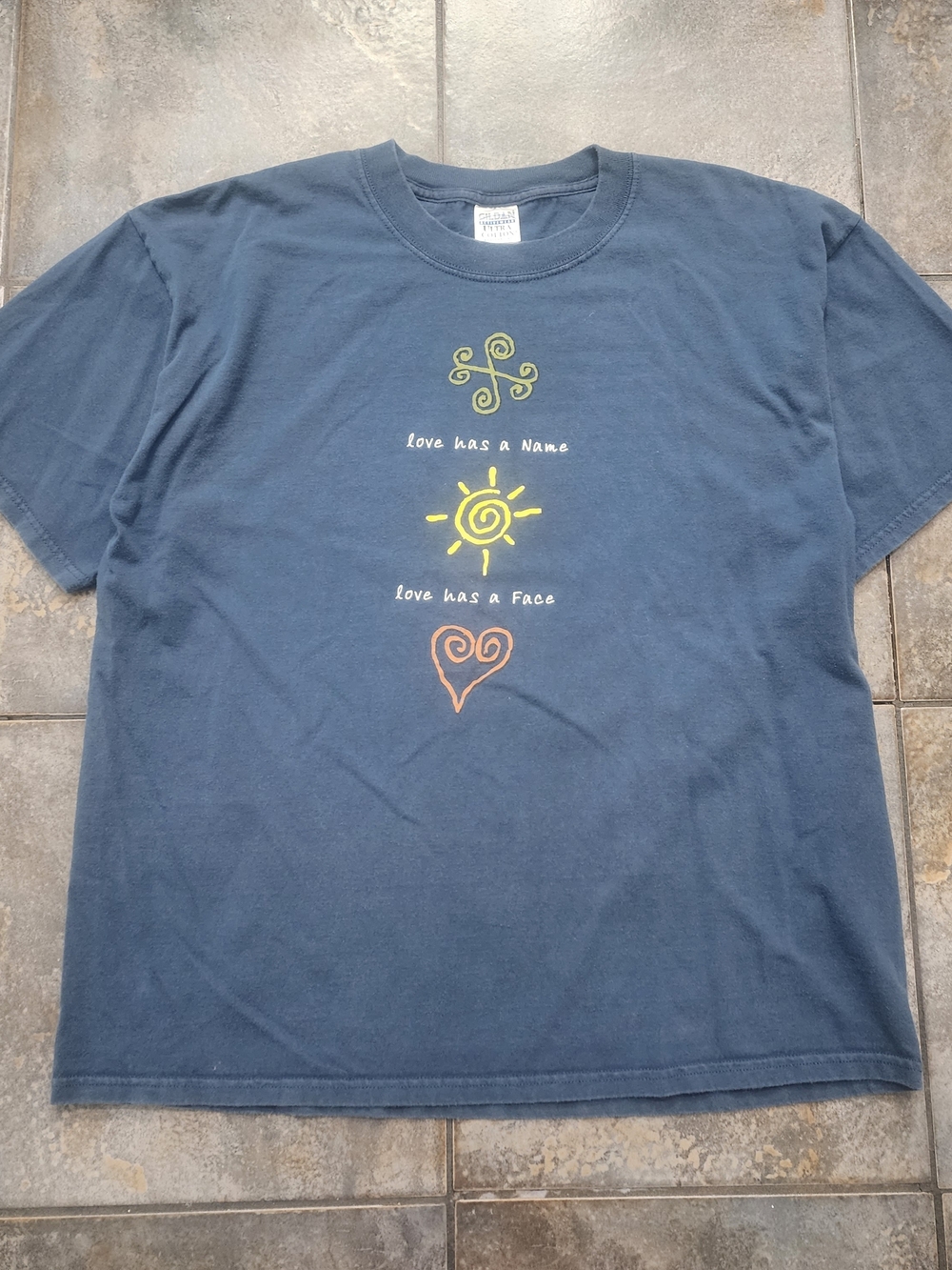 Vintage Y2K Men's XL Jesus Christ Love Christian Religion Short Sleeve T Shirt